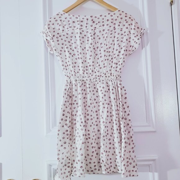 Vintage Peace Sign Button Down Dress with Pockets - Picture 15 of 16